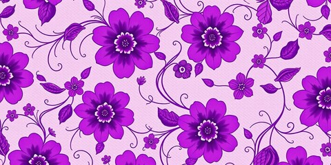 Elegant and intricate violet floral pattern perfect for backgrounds, wallpapers, and designs, intricate