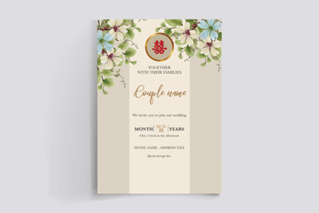 BRIDAL SHOWER FLORAL INVITATION TEMPLATE