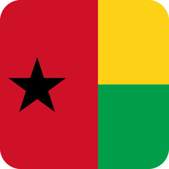 Guinea-Bissau Flag Square Icon