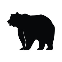 Bear Silhouette Vector Animal Outline, Wildlife Bear Group, Bear Collection, Design Bear Animal Of Forest.
