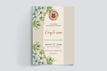 BRIDAL SHOWER FLORAL INVITATION TEMPLATE