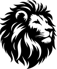 lion head silhouette  vector
