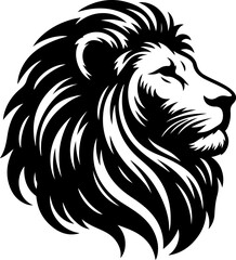 Fototapeta premium lion head silhouette vector