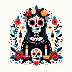 dia de los muertos illustration