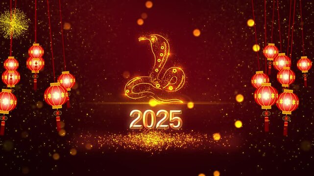 Chinese New Year 2025 Wishes Intro Opener Background, 2025 Year of Snake Background Animation, 

Useful for Chinese Events, Chinese New Year Wishes, Chinese New Year Greetings
