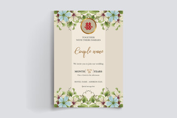 BRIDAL SHOWER FLORAL INVITATION TEMPLATE