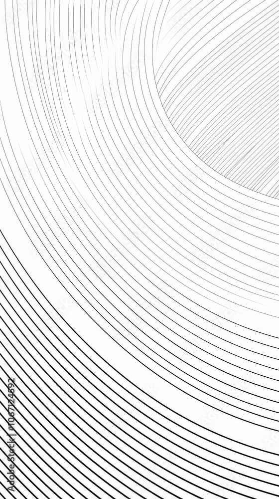 Poster abstract pattern of concentric lines creating a sense of depth and motion.