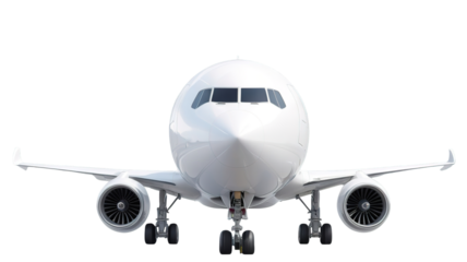 airplane on transparent isolated background (PNG)