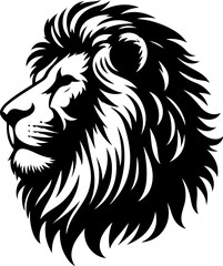Fototapeta premium lion head silhouette vector