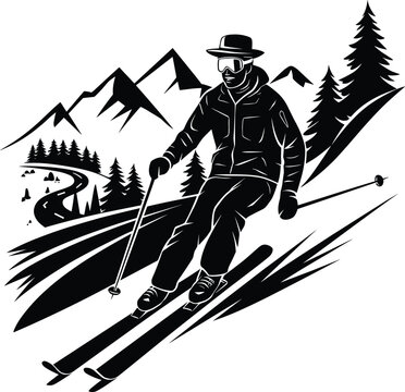 recommend clip art: Winter snow sports silhouette Illustration, snowboarder skier skiing, Snowboarding Silhouette