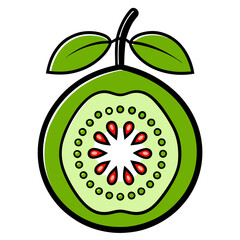 Guava fruit vector illustration 