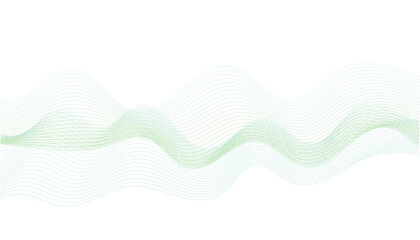 Abstract wave background design. Seamless green wave line pattern. Stylized line art background. Curved green wavy line, smooth stripe