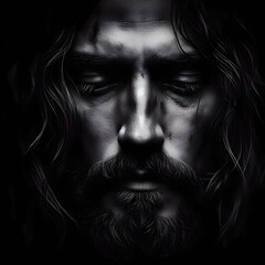 Fototapeta premium Jesus Christ crucified portrait