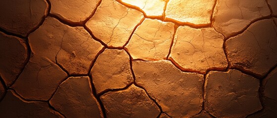 Dry riverbeds caused by droughts due to increasing CO2 emissions, visualizing the land impact