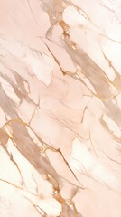 Naklejka premium Elegant marble texture featuring soft pink hues with golden veining, perfect for stylish backgrounds.
