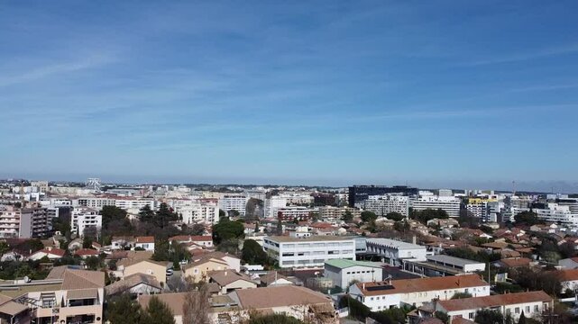 Nouvelle Mairie Antigone MTP View Drone 4K Aerial Panorama