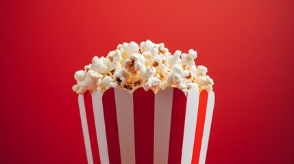 Offer for free popcorn with movie tickets represented in minimalist AI generated illustration