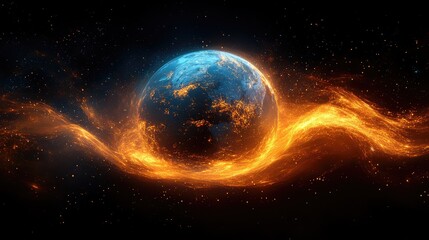 Obraz premium Earth magnetic field images, gravity images