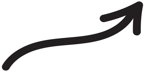 Hand drawn arrows collection Set simple flat arrows isolated on white background. Arrow mark icons and arrow paint. Stock vector