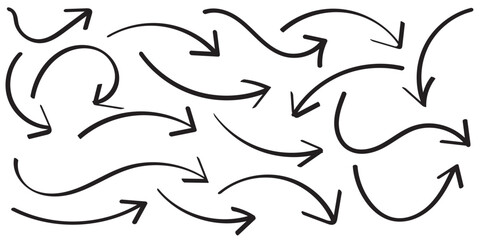 Curved arrow icon vector set. Collection of colorful right direction arrows symbol design.