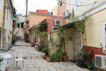 Charming Narrow Streets and Historical Old Town Buildings on a Greek Island: Full of Character and Timeless Beauty