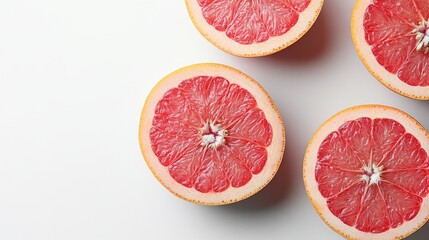 Juicy Grapefruit Halves Healthy Citrus Fruit Food Photography