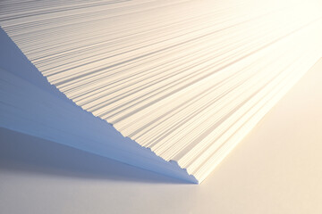 Abstract background from white sheets of paper