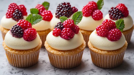 Discover how to create stunning cupcakes topped with fresh raspberries and blackberries for any occasion