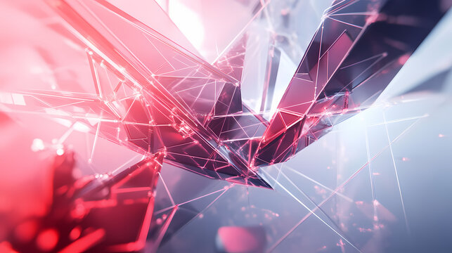 Abstract geometric network visualization interconnected nodes and lines forming complex 3d structure futuristic design conveying data connectivity and information flow. Futuristic. Illustration