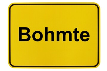Illustration eines Ortsschildes der Gemeinde Bohmte in Niedersachsen