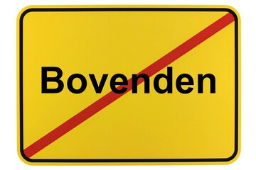 Illustration eines Ortsschildes der Gemeinde Bovenden in Niedersachsen