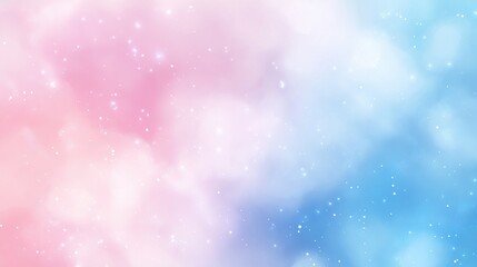 Fototapeta premium Pink and Blue Pastel Nebula Background with Stars.