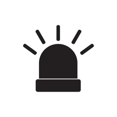 siren warning sound flat icon vector