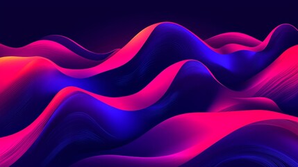Fototapeta premium Explore the vibrant waves of colorful abstract design in modern digital art