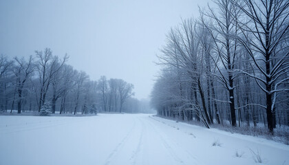 Obraz premium path in winter