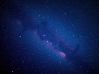 Fototapeta premium Cosmic landscape with colorful stars and deep blue background, galaxy, astronomy, cosmic scenery