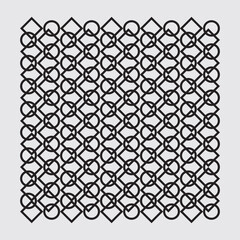Vector ornament composed by circles and squares, modern, minimalist, simple, luxury, elegant