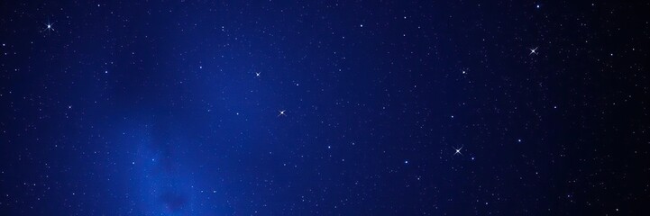 Deep blue space with numerous stars and galaxies in the background, universe, space