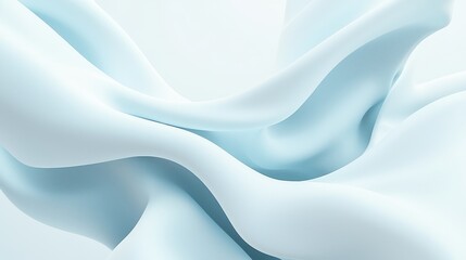 Fototapeta premium Explore the elegance of soft blue fabric draping in graceful waves for modern d��cor inspira