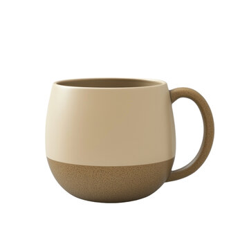 recommend clip art: brown mug 3D style cartoon, icon, with isolated transparent background