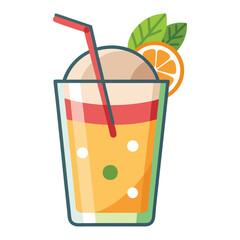 healthy drink item on white background