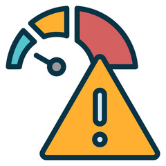 Risk Level Outline Color Icon