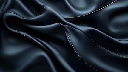 Obraz premium Abstract dark blue satin with gold stripes background.