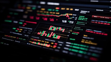 Dynamic Digital Inventory Tracking Dashboard Showcasing Financial Metrics and Data Visualization in a High-Tech Environment