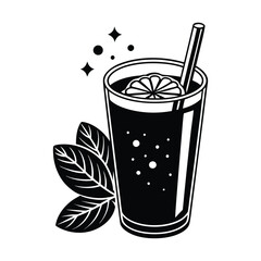 healthy drink item on white background