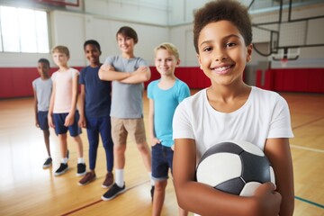 Fototapeta premium Child ball basketball football.