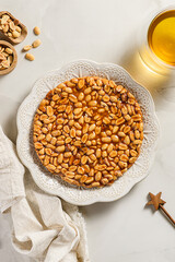 kozinaki dessert made of peanuts and molasses