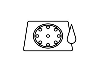 drain line icon illustration vector graphic. Simple element illustration vector graphic, suitable for app, websites, and presentations isolated on white background