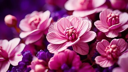 Fototapeta premium Pink floral background