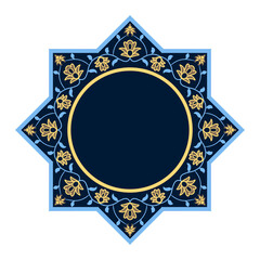 frame with blue ornament